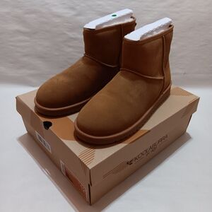 Koolaburra By UGG Koola Mini II Women's 12 Chestnut Suede Lined Boots 1114851